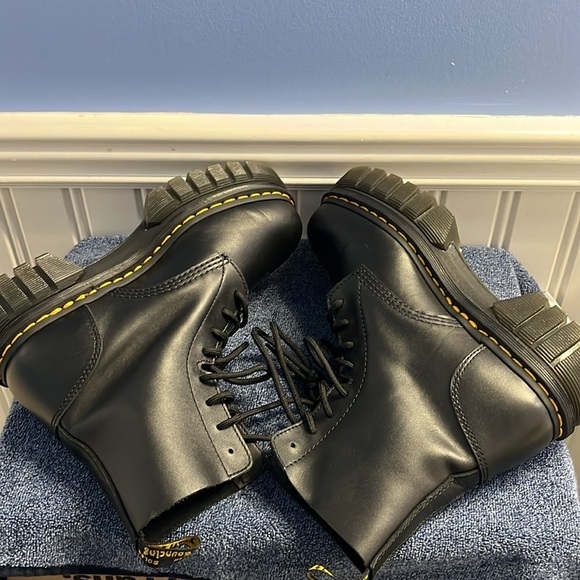 Dr Martens Audrick Nappa Leather Platform Ankle Boots Size 9 NEW - Picture 6 of 14